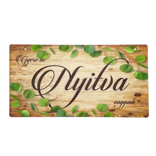 Nyomtatott fa tábla - Zárva-Nyitva - 2 oldalas 24,3x13cm