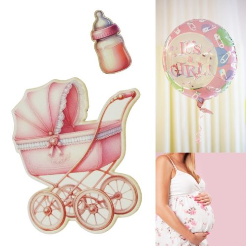 Nyomtatott dekorkarton - Baba csomag - lány 5db/csomag