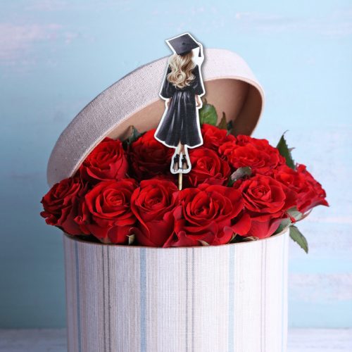 Nyomtatott dekorkarton - Diplomaosztó ballagás lány 12,5cm