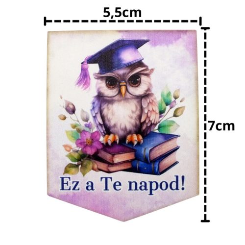 Nyomtatott dekorkarton - Ez a te napod! ballagás bookmark tábla 3db