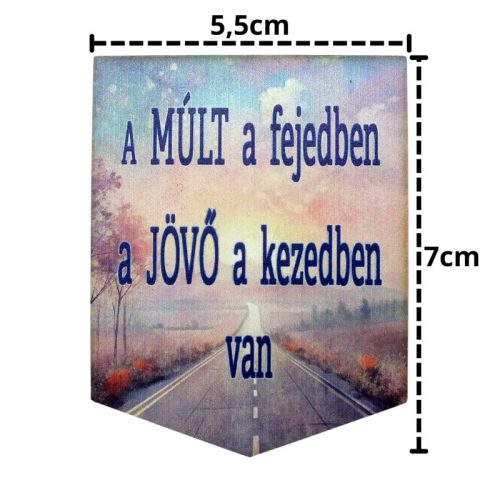 Nyomtatott dekorkarton - "A múlt a fejedben.." bookmark tábla 3db