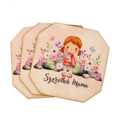 Nyomtatott dekorkarton- Szeretlek mama tábla 3db