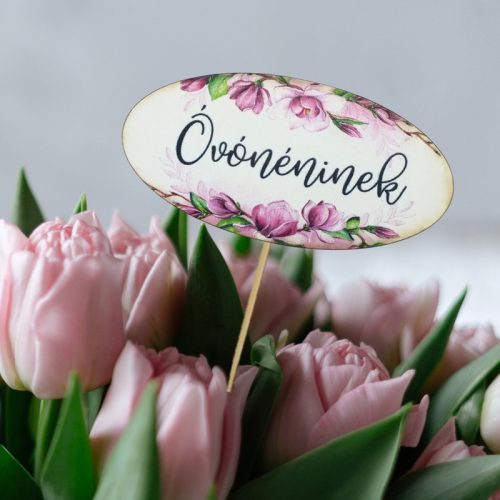 Nyomtatott dekorkarton - Óvónéninek ovál tábla 3db