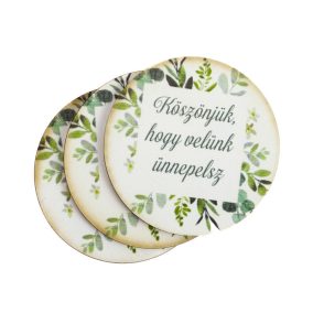   Nyomtatott dekorkarton - Köszönjük, hogy velünk ünnepelsz 3 soros 3db