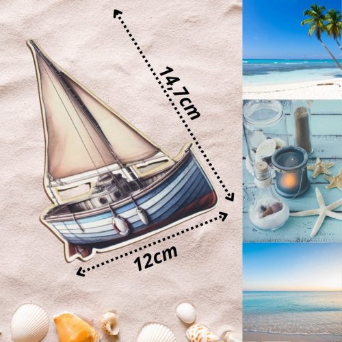 Nyomtatott dekorkarton - Vitorlás 14,7cm