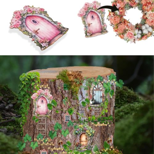 Nyomtatott dekorkarton - Tündérajtó Csipkerózsika