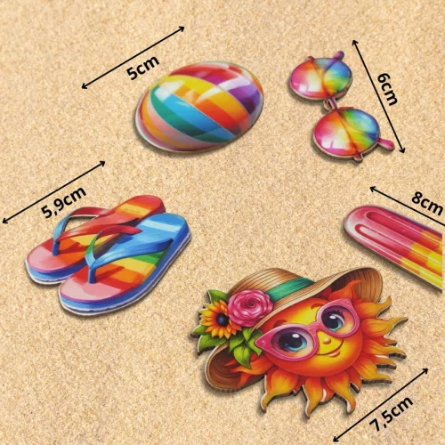 Nyomtatott dekorkarton - Nyári csomag színes 5db/csomag