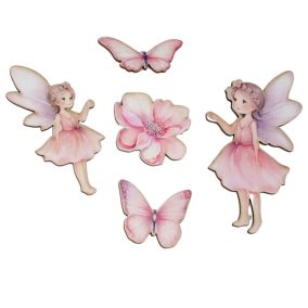 Nyomtatott dekorkarton - Rózsaszín tündér csomag 5db/cs