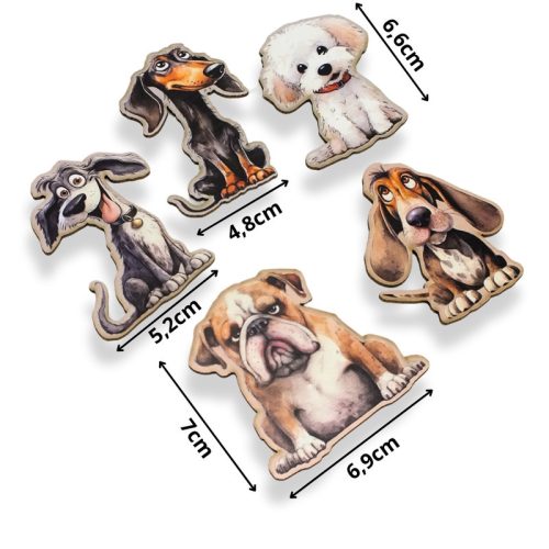 Nyomtatott dekorkarton - Kutya szett 5db/csomag