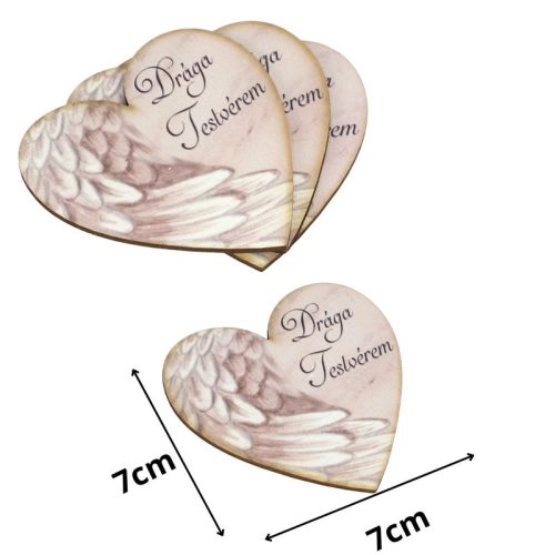Nyomtatott dekorkarton - Drága Testvérem szív kegyelet 3db/csomag