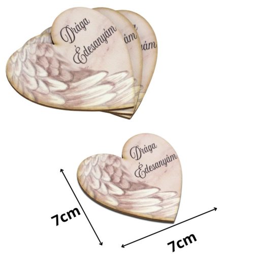 Nyomtatott dekorkarton - Drága Édesanyám szív kegyelet 3db/csomag