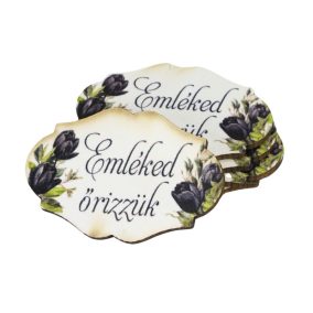   Nyomtatott dekorkarton - Emléked őrizzük kegyelet 5db/csomag