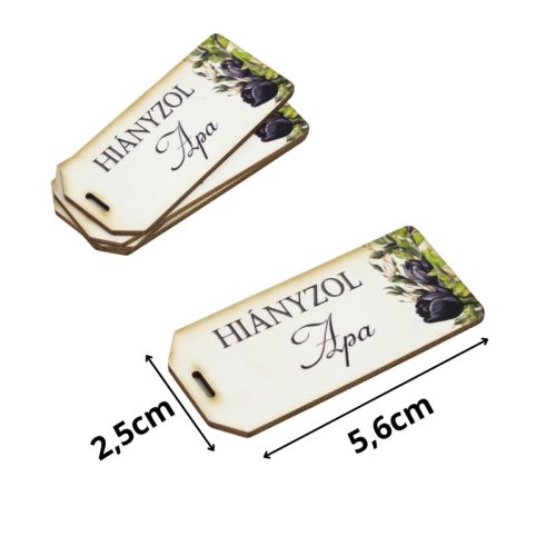 Nyomtatott dekorkarton - Hiányzol Apa kegyelet scrapbook 5db/csomag