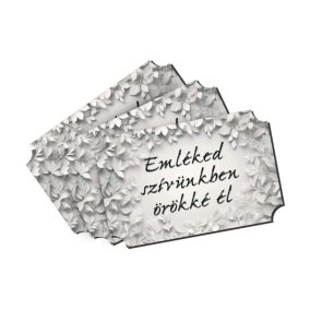   Nyomtatott dekorkarton - Emléked szívünkben örökké él 3db/cs