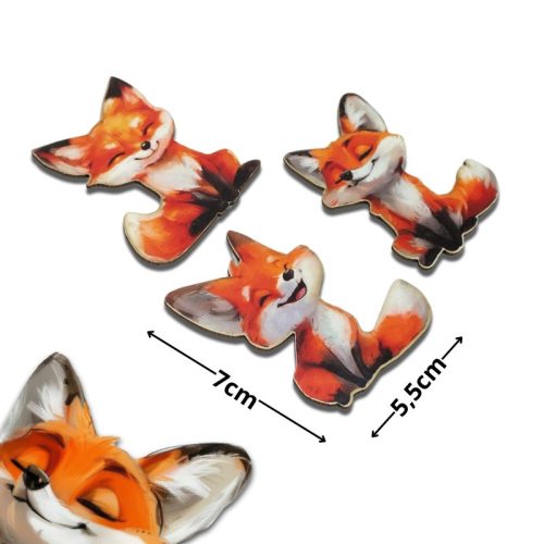 Nyomtatott dekorkarton - Rókák 3db/csomag