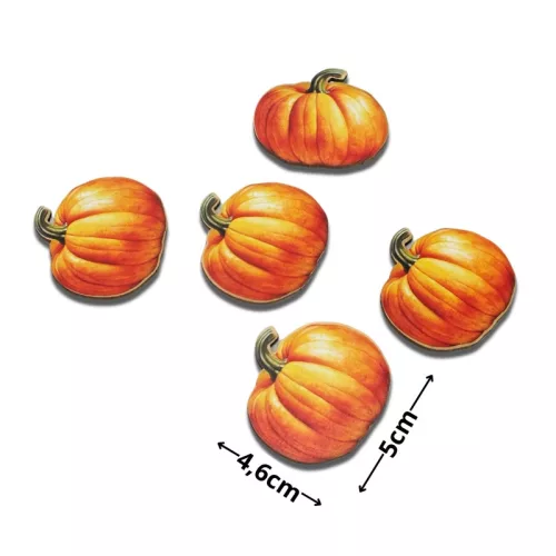 Nyomtatott dekorkarton - Tök 5cm 5db/csomag