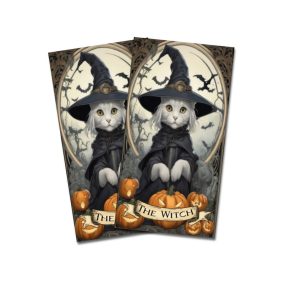   Nyomtatott dekorkarton - Tábla Tarot kártya Boszimacska 2db/csomag