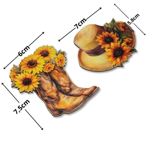 Nyomtatott dekorkarton - Napraforgós szett 2db/csomag