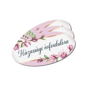   Nyomtatott dekorkarton - Házassági évfordulóra ovál tábla 3db