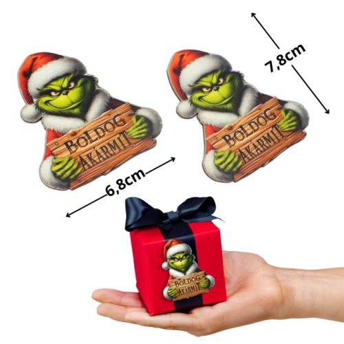 Nyomtatott dekorkarton - Grincs tábla - Boldog akármit 2db/csomag