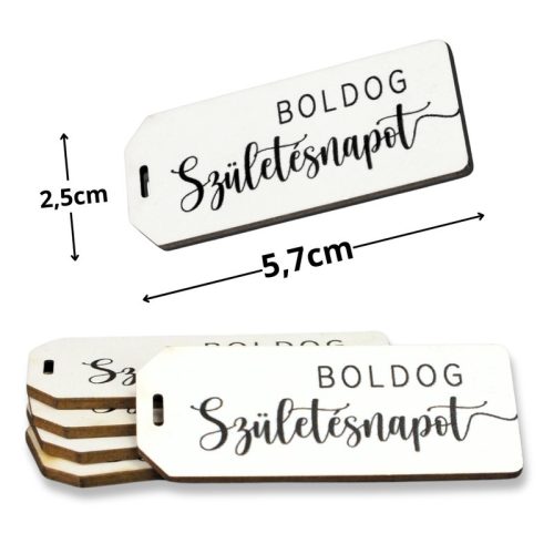 Nyomtatott dekorkarton - Boldog születésnapot táblák 5db