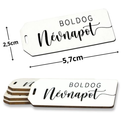 Nyomtatott dekorkarton - Boldog névnapot táblák 5db