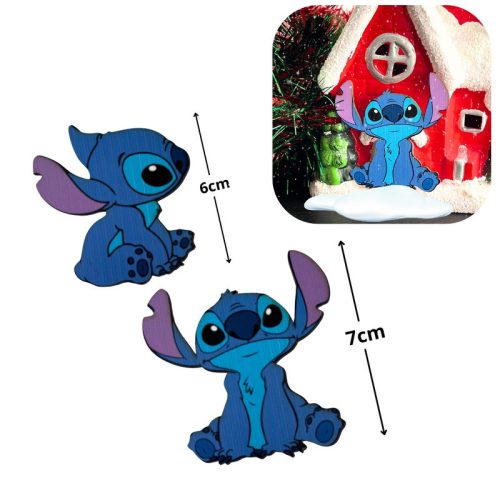 Nyomtatott dekorkarton - Stitch figura 2db/csomag