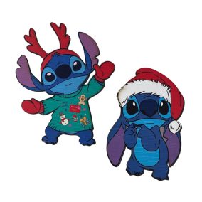   Nyomtatott dekorkarton - Stitch karácsonyi figura 2db/csomag