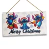 Nyomtatott fa tábla - Stitch Merry Christmas 24,3x13cm