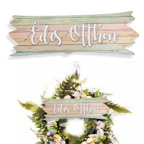 Nyomtatott dekorkarton - Édes Otthon pasztell tábla 7x20cm