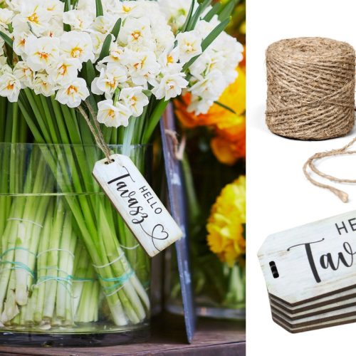 Nyomtatott dekorkarton - Hello Tavasz biléta 5db/csomag