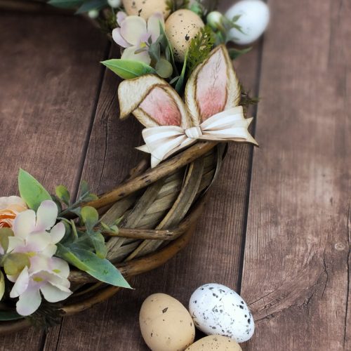 Nyomtatott dekorkarton - Nyuszifül natúr kicsi 2db/csomag