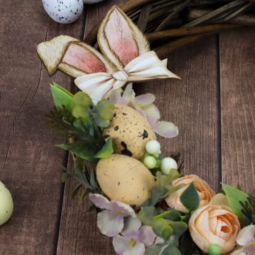 Nyomtatott dekorkarton - Nyuszifül natúr kicsi 2db/csomag