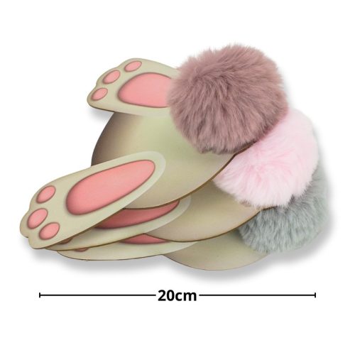 Nyomtatott dekorkarton - Nyuszi popi mályva 20cm