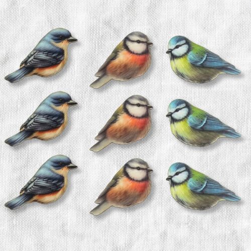 Nyomtatott dekorkarton - Színes madárkák 3db/csomag