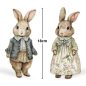   Nyomtatott dekorkarton - Klasszik nyuszi pár 18cm 2db/csomag