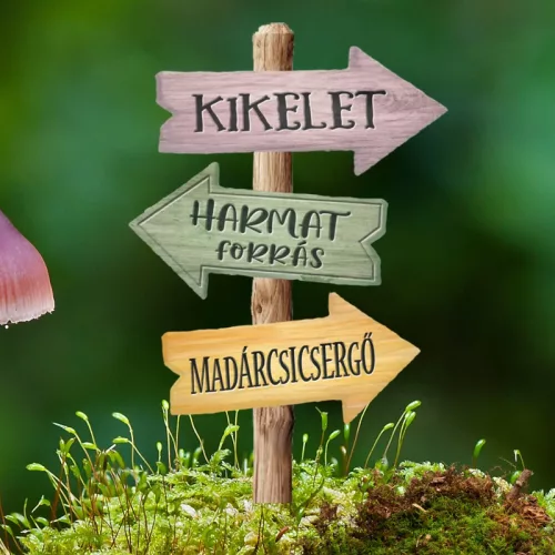 Nyomtatott dekorkarton - Tavaszi útjelző tábla 2db