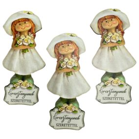   Nyomtatott dekorkarton - Keresztanyunak szeretettel kislány 3db/csomag