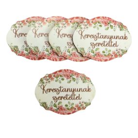 Nyomtatott dekorkarton - Keresztanyunak szerettel 5db/csomag
