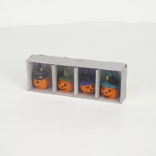 Halloween kalapos tökök 4db/csomag