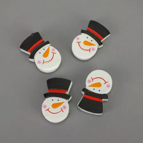 Cilinderes hóember fej öntapadós 4 db/csom