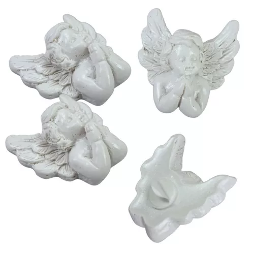 Kerámia imádkozó gyermek angyalkák 4db/csomag