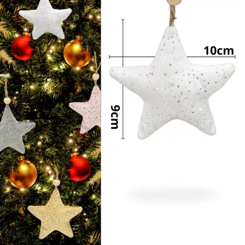 Textil akasztható csillag 4 féle