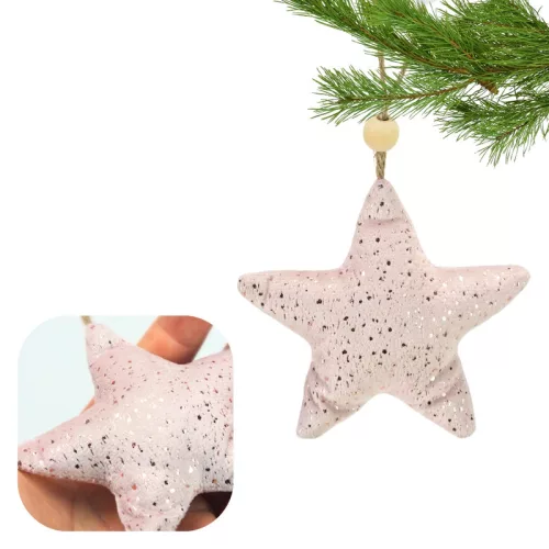 Textil akasztható csillag 4 féle