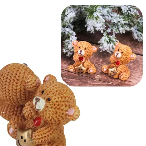 Poly ülő macik csillaggal 2db/csom