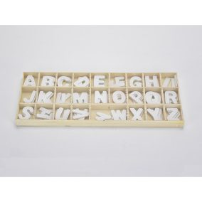 Fa betűk dobozban fehér 2,3cm