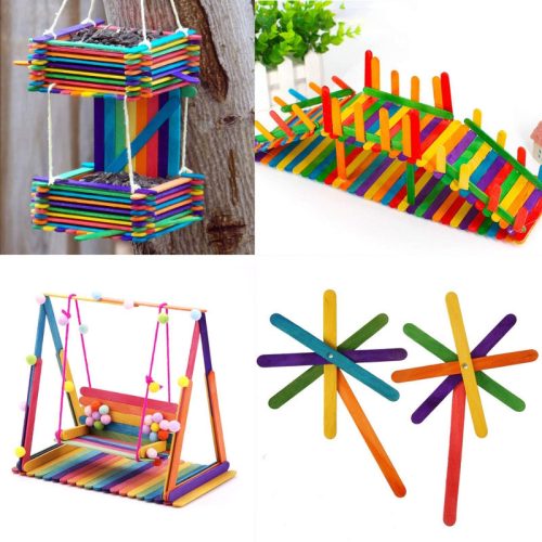 Fa spatula színes 11cm 50db/cs