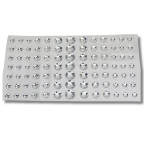 Öntapadós flitter ezüst kör, mix méret 91db/levél