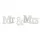 Mr&Mrs fa asztali felirat fehér