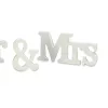 Mr&Mrs fa asztali felirat fehér